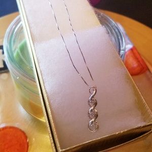 Jewelry - 10k white gold necklace with diamonds Jewelry - 10k white gold necklace with diamonds